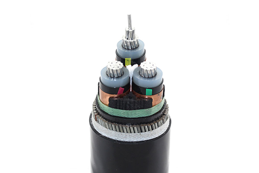 three core medium voltage swa aluminum power cable
