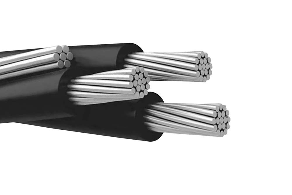 Quadruplex Service Drop Overhead Wire