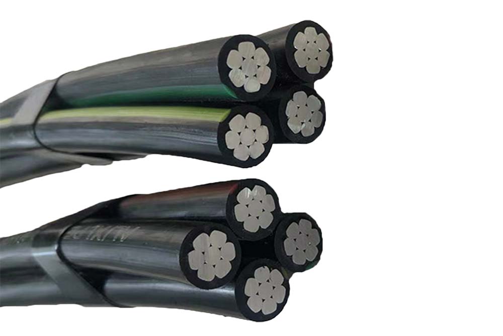 Quadruplex Service Drop Overhead Wire
