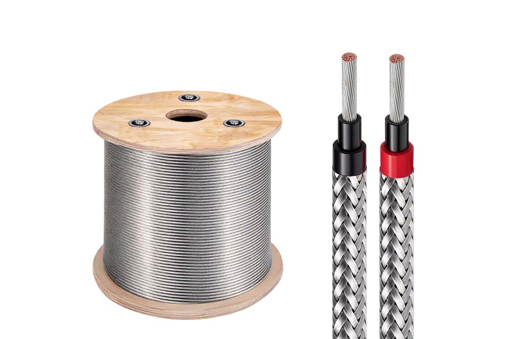 Stainless Steel Wire Braid PV Cable 1000/2000V